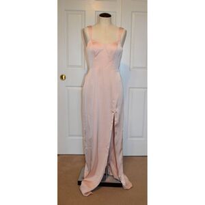 Azazie NWT Nessi English Rose‎ Satin Long Gown Women's  A4